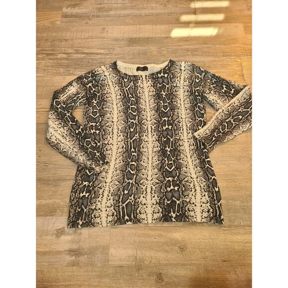 Cyrus medium women's snake print thin knit sweater - Picture 1 of 9